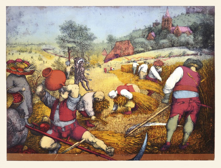 Św. Sebastian | litografia barwna | 29x38,7cm | 2010